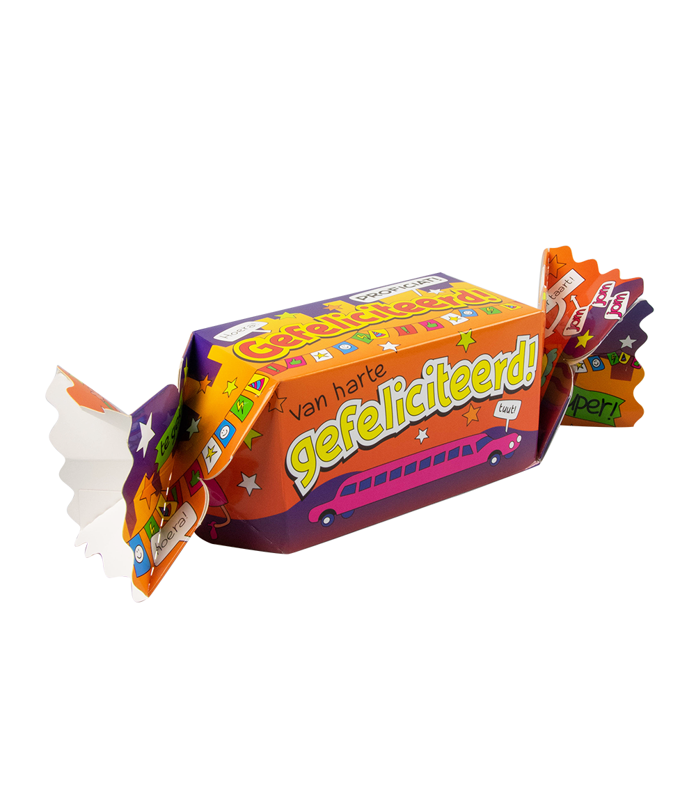 Toffee doosje Gefeliciteerd