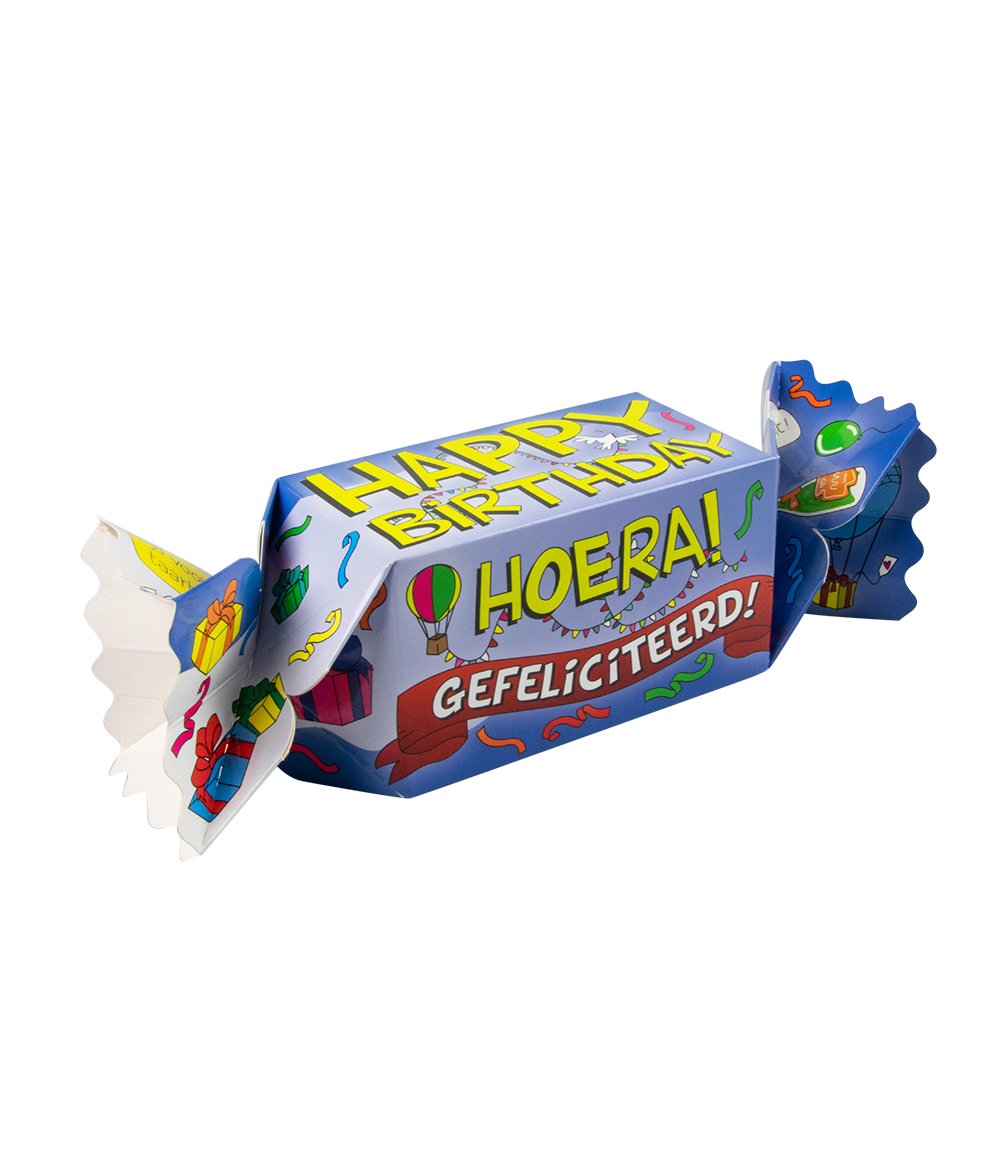 Toffee doosje Happy Birthday