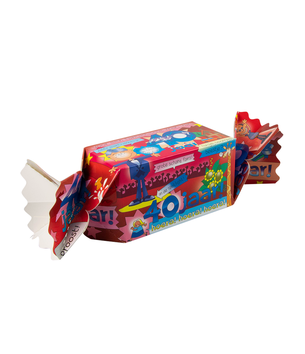 Toffee doosje 40 jaar man