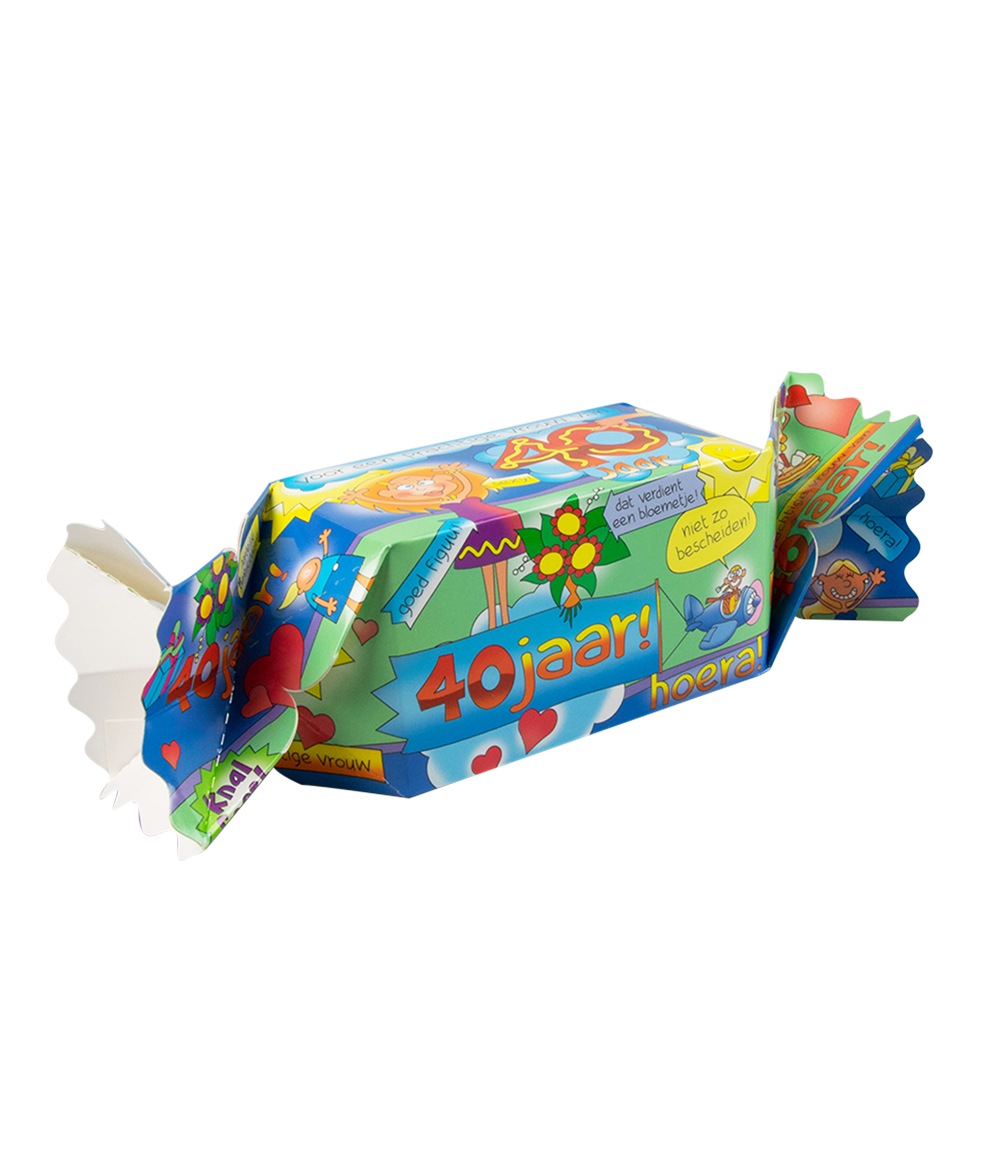 Toffee doosje 40 jaar vrouw