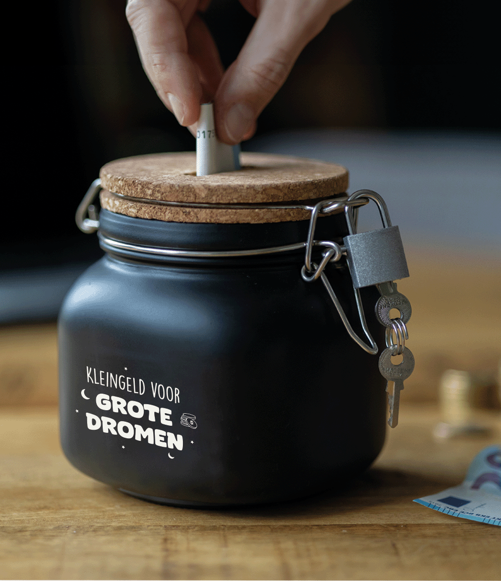 Spaarpot Klein geld voor grote dromen