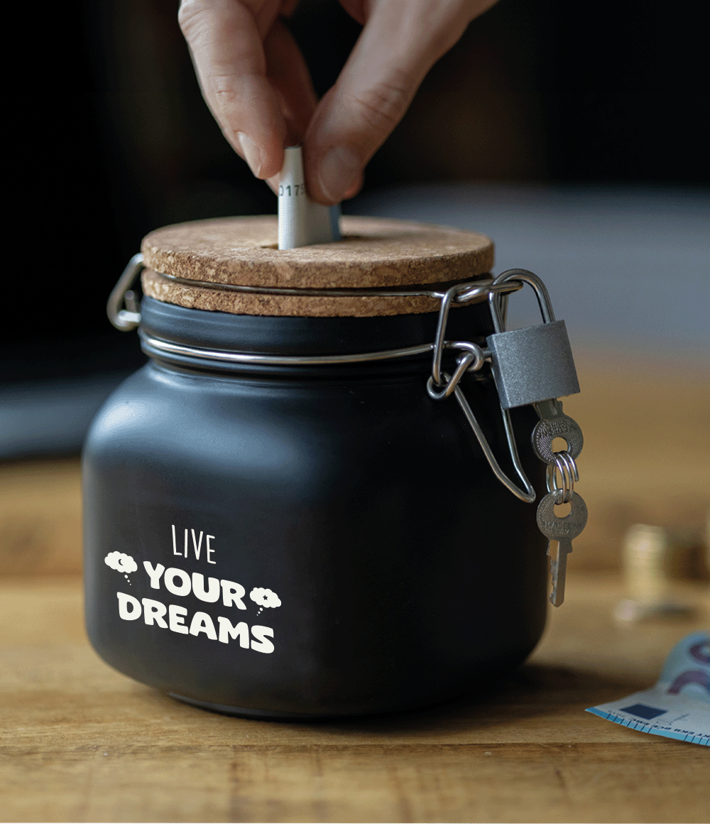 Spaarpot Live your dreams