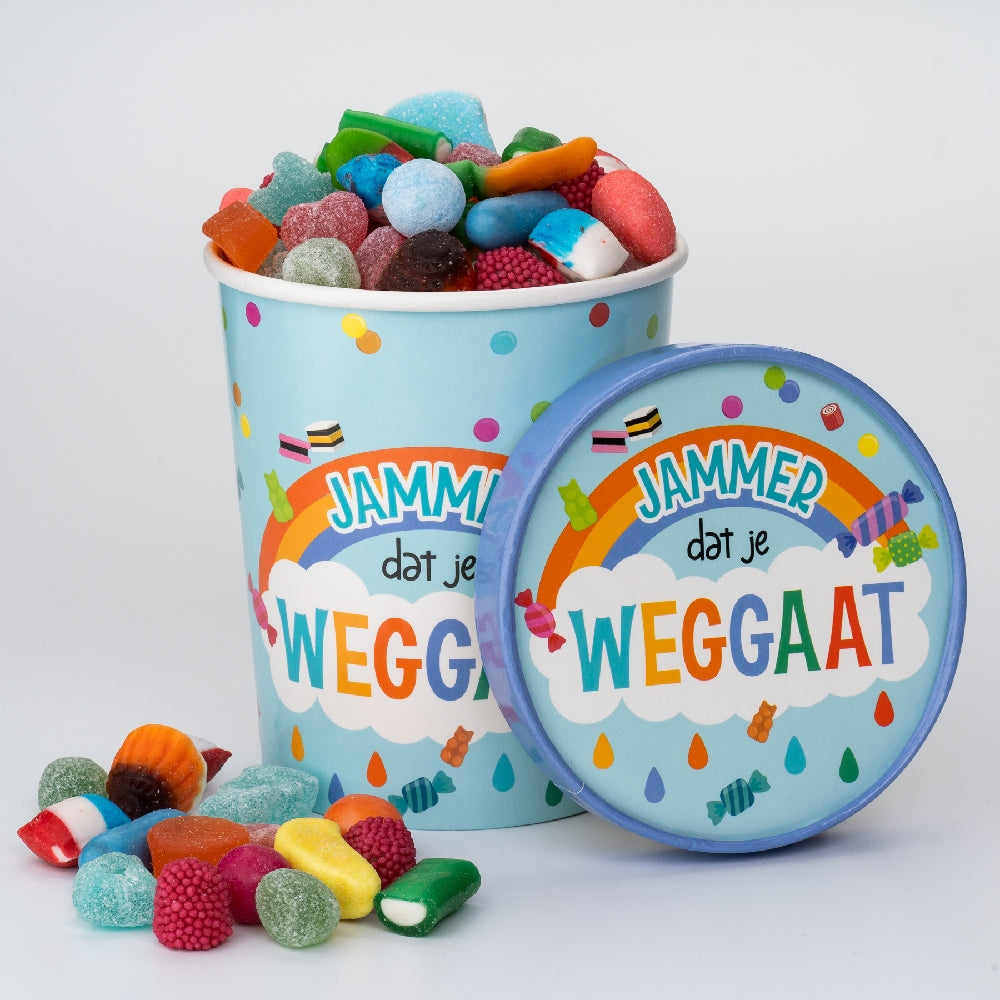 Candy Bucket Jammer dat je weggaat
