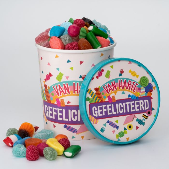 Candy Bucket Gefeliciteerd