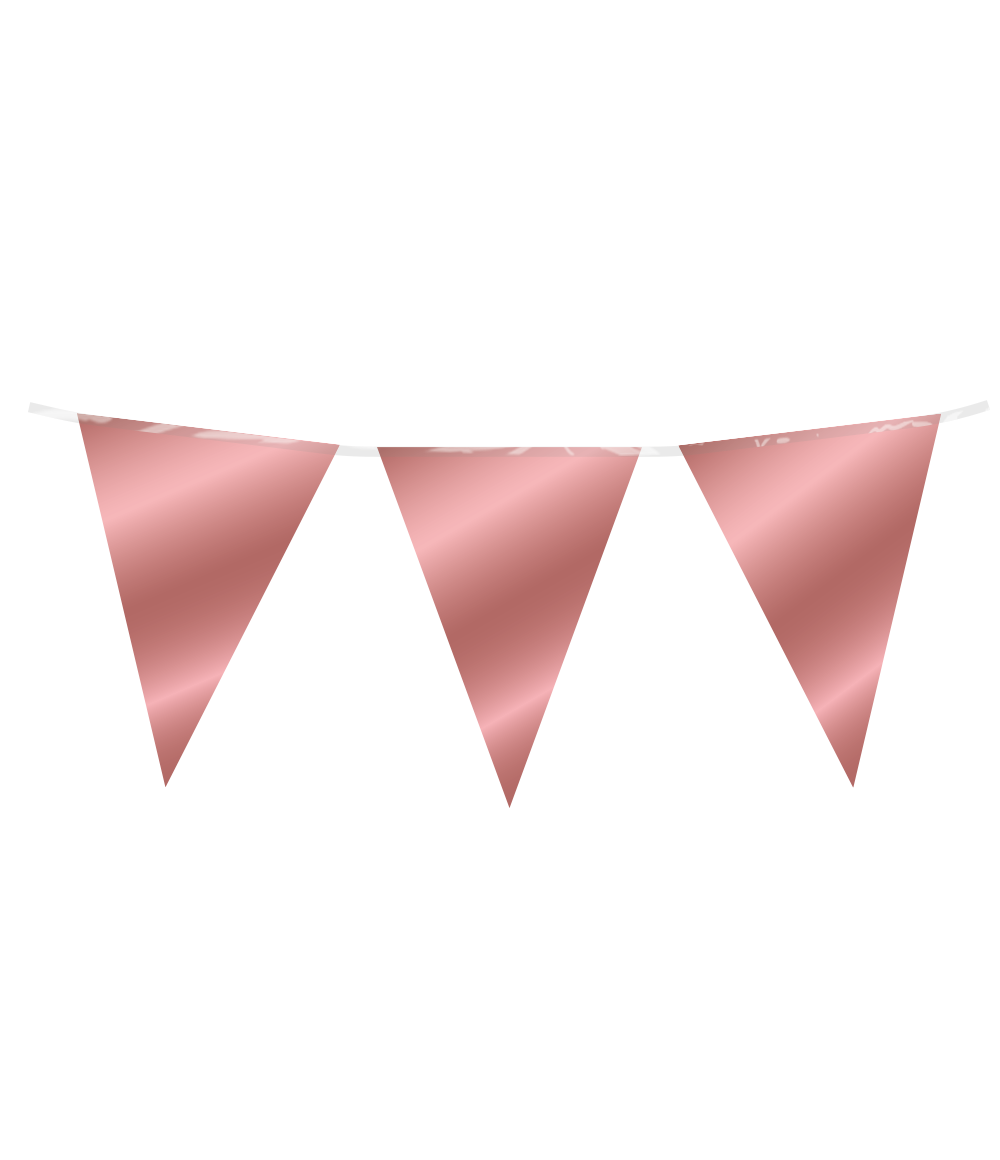 Party Flag Foil - Rose Gold