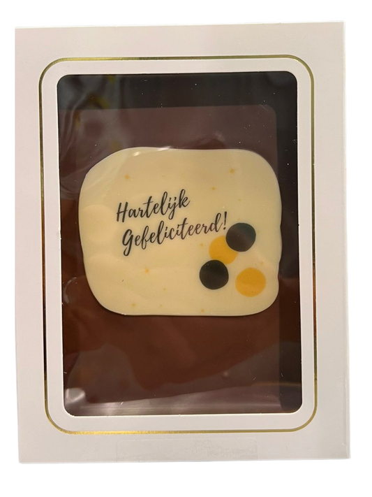 Chocoladetablet Hartelijk Gefeliciteerd - Belgische melkchocolade 150g
