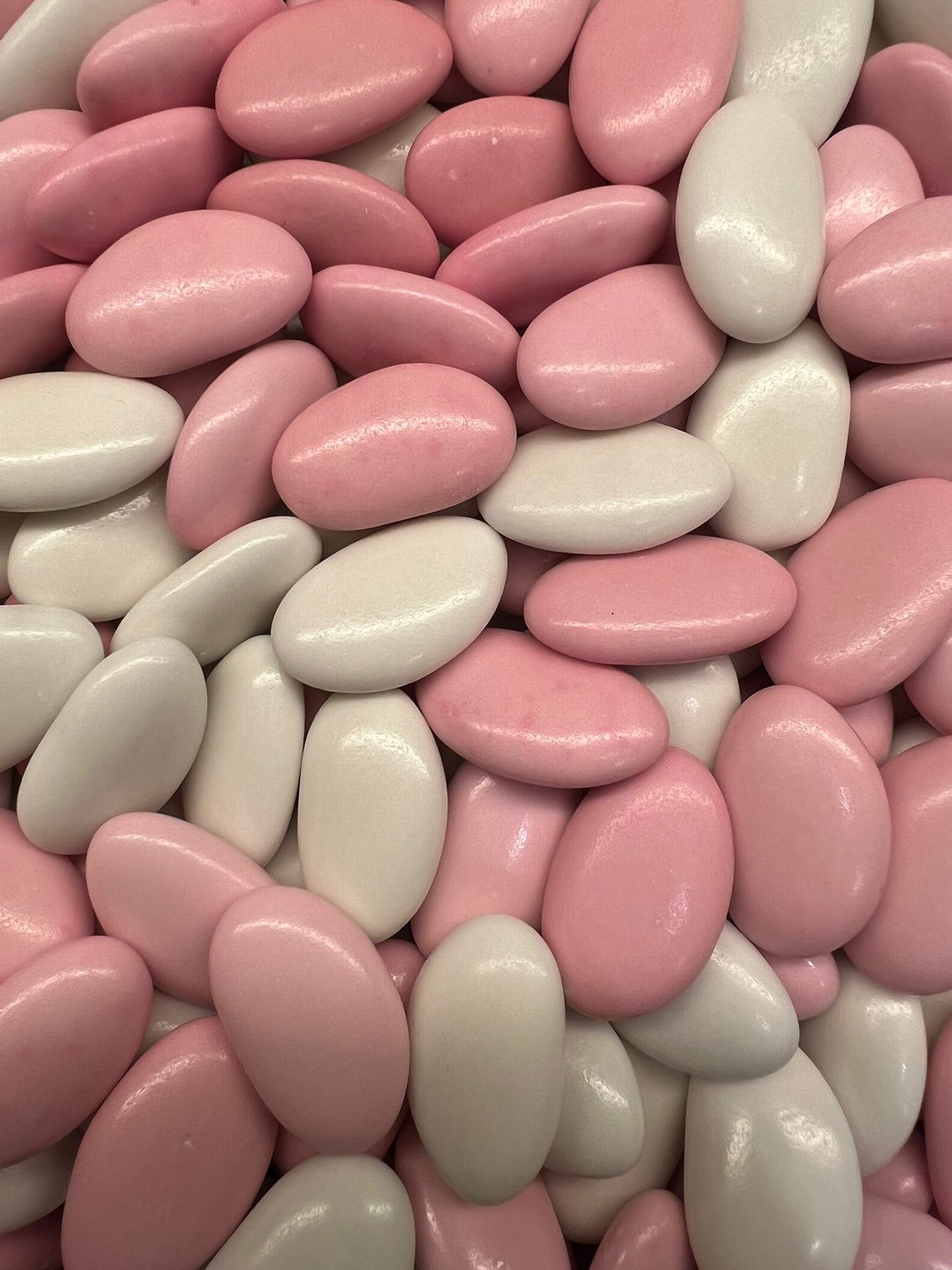 Dragees roze-wit chocolade doopsuiker voor geboortebedankjes