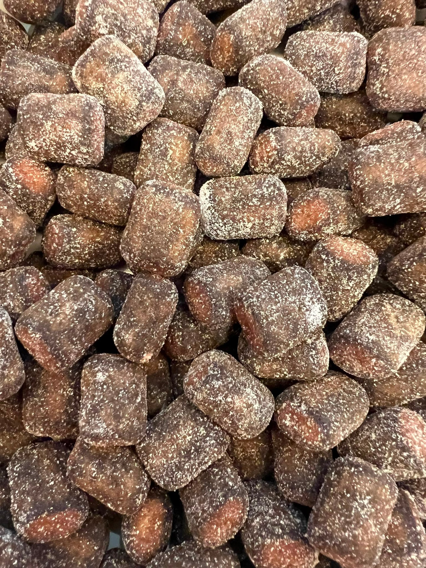 Drop Truffels Koffie – zachte donkerbruine droptruffels met knapperige suikerlaag van Snoepkes.nl