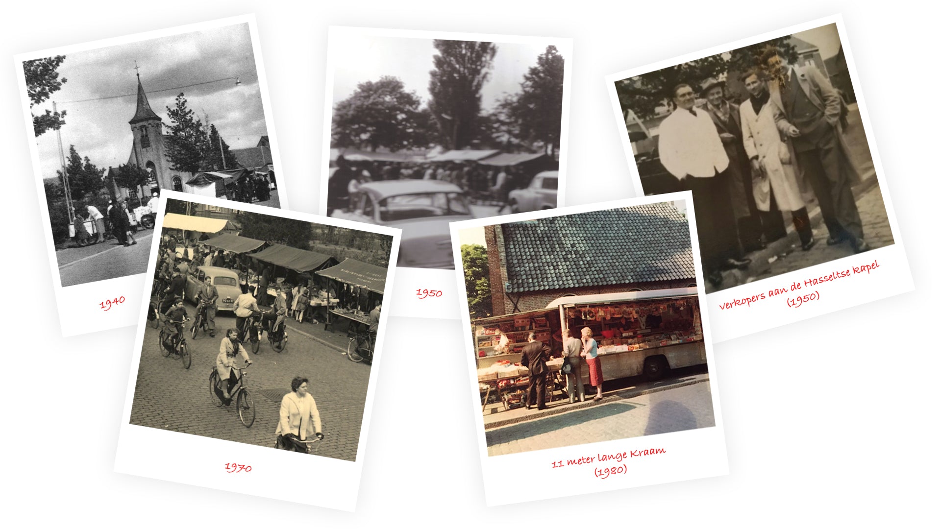 Historische snoepkramen bij de Hasselste Kapel, onderdeel van Nederlandse snoep- en kermiscultuur