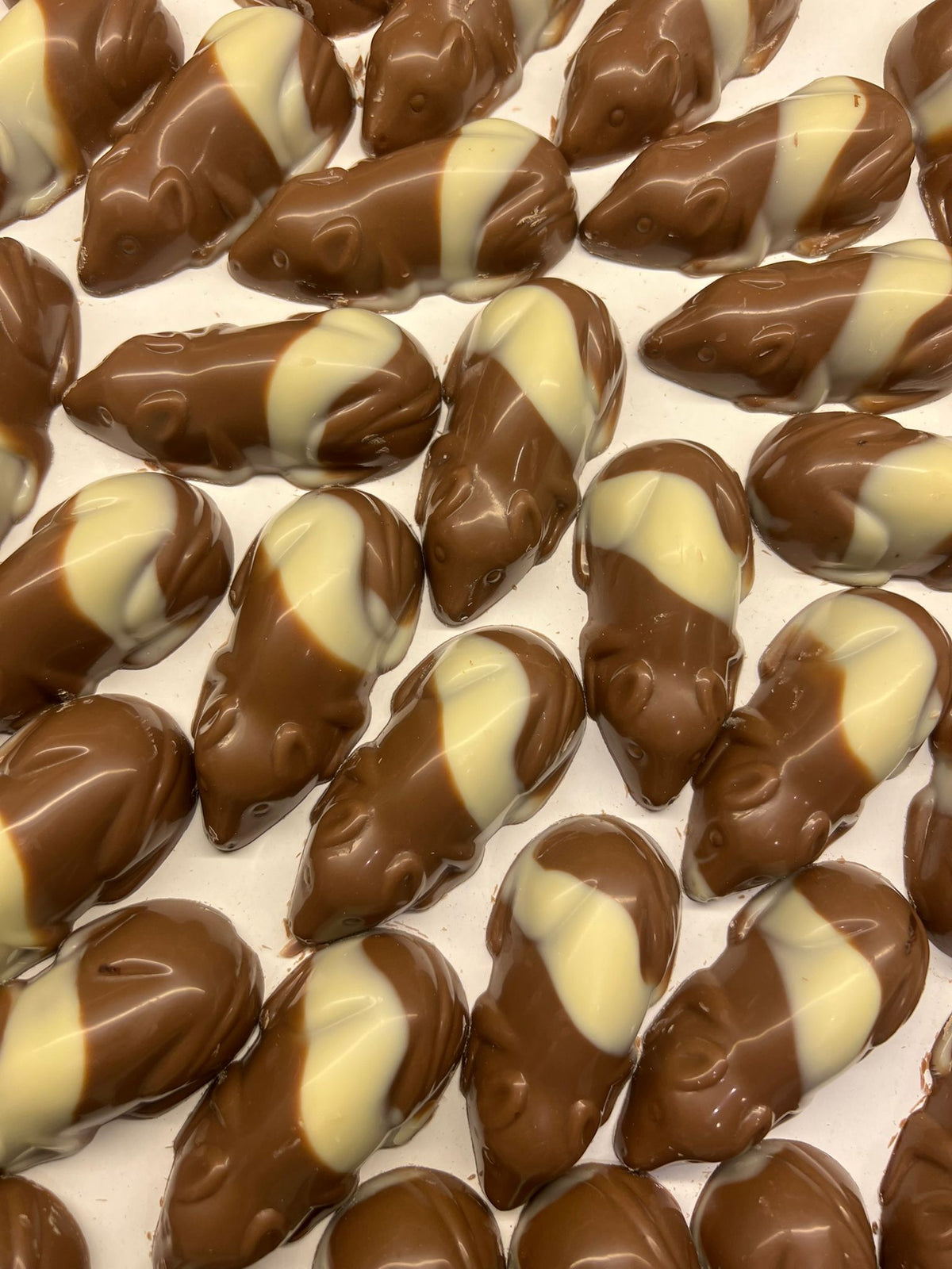 Melkchocolade slagroommuizen met luchtige romige vulling