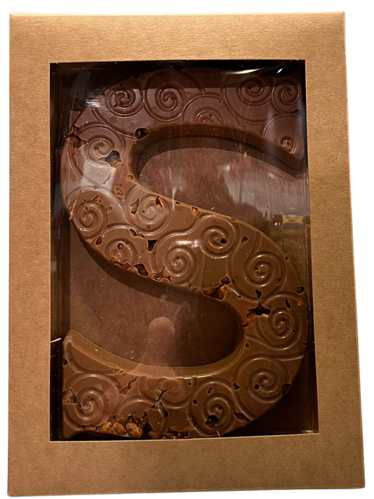 Luxe Chocoladeletter Melk Gekarameliseerde Hazelnoot 175 Gram