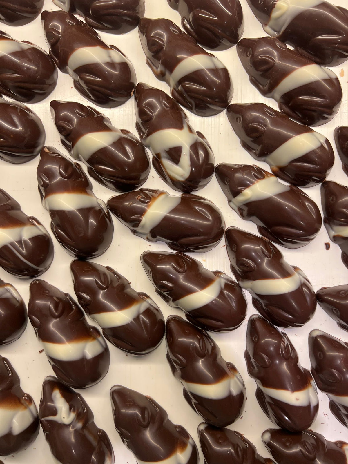 Pure chocolade slagroommuizen met luchtige romige vulling