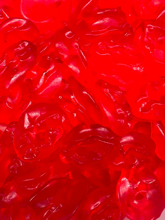 Roze Mutsjes Poesjes – glanzende rode winegums in mutsjesvorm van Snoepkes.nl