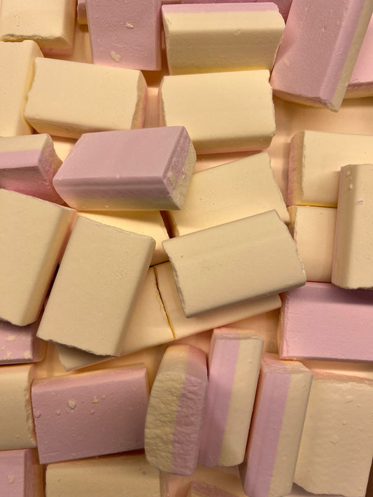 Ouderwetse schuimblokken met vanillesmaak - Oud Hollands snoep volgens origineel Haribo recept - 10 stuks
